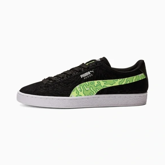 Puma Suede Classic x Rick & Morty Low Mens Casual Shoe Black 386780-01 NEW Multi - Picture 4 of 7